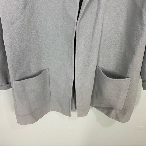 Eileen Fisher Mint Green‎ Coat Sz M Open Front Wool Cashmere - Picture 4 of 8